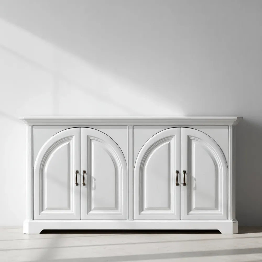 Sideboard Wooden White 150x40x85 cm - Classic Design