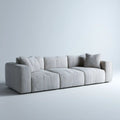 Sofa Set Fabric Upholstered 250x100x70 cm - Light Grey - Modern Design
