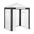 Serra da Giardino in Metallo e Tessuto PVC Trasparente, 140x140x195 cm