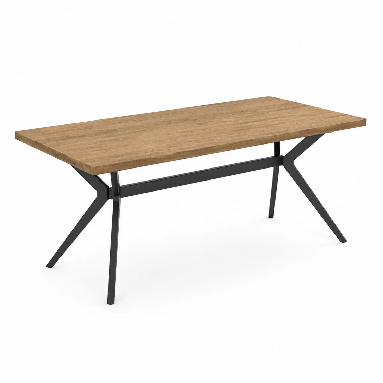 Tavolo da pranzo in legno di rovere e metallo 200x90x75 cm