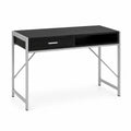 Scrivania in Metallo e Legno Composito Nero 120x60x75cm