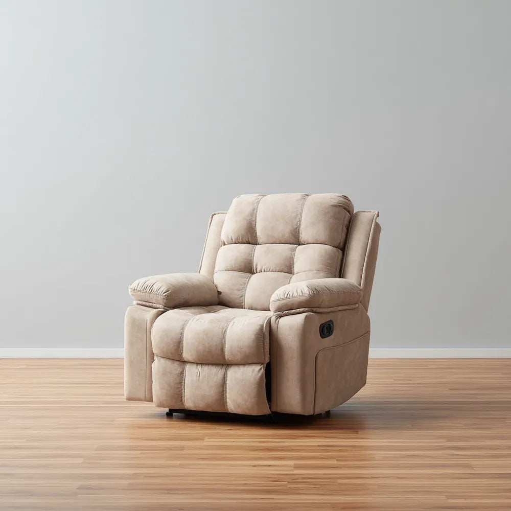 Recliner Chair - Microfiber Upholstery 98x93x102 cm – Beige – Modern Comfort
