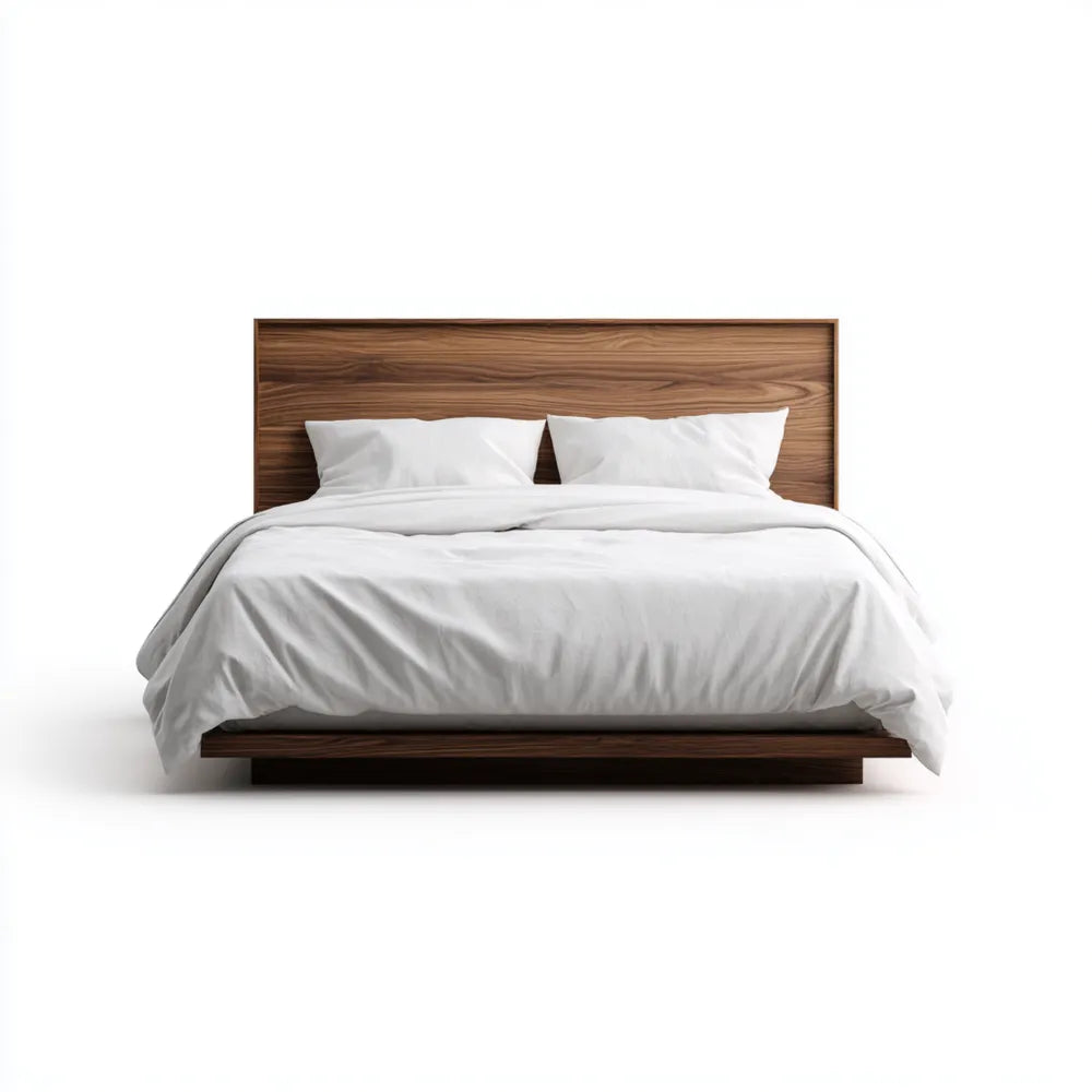 Double Bed Wood Frame 200x140x90 cm - Modern Design