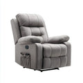 Recliner Chair 85x90x105 cm Soft Fabric Upholstery Gray – Modern Design