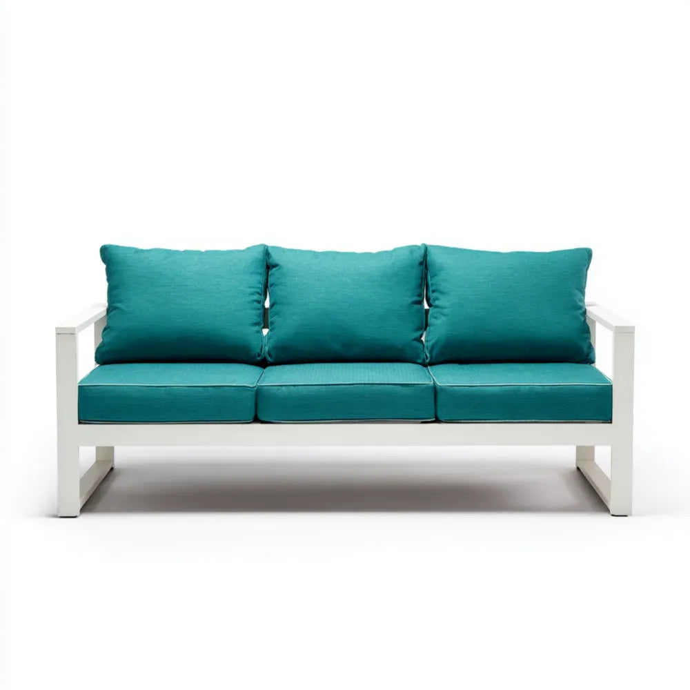 Outdoor Sofa 180x75x85 cm - Aluminum Frame - Turquoise