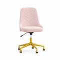 Sedia regolabile in tessuto rosa con base dorata