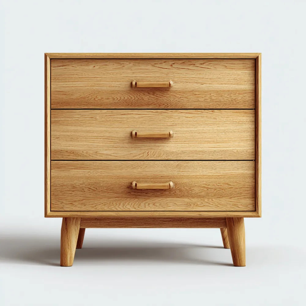 Chest of Drawers Oak Wood 80x40x75 cm - Natural Oak Finish - Modern Style