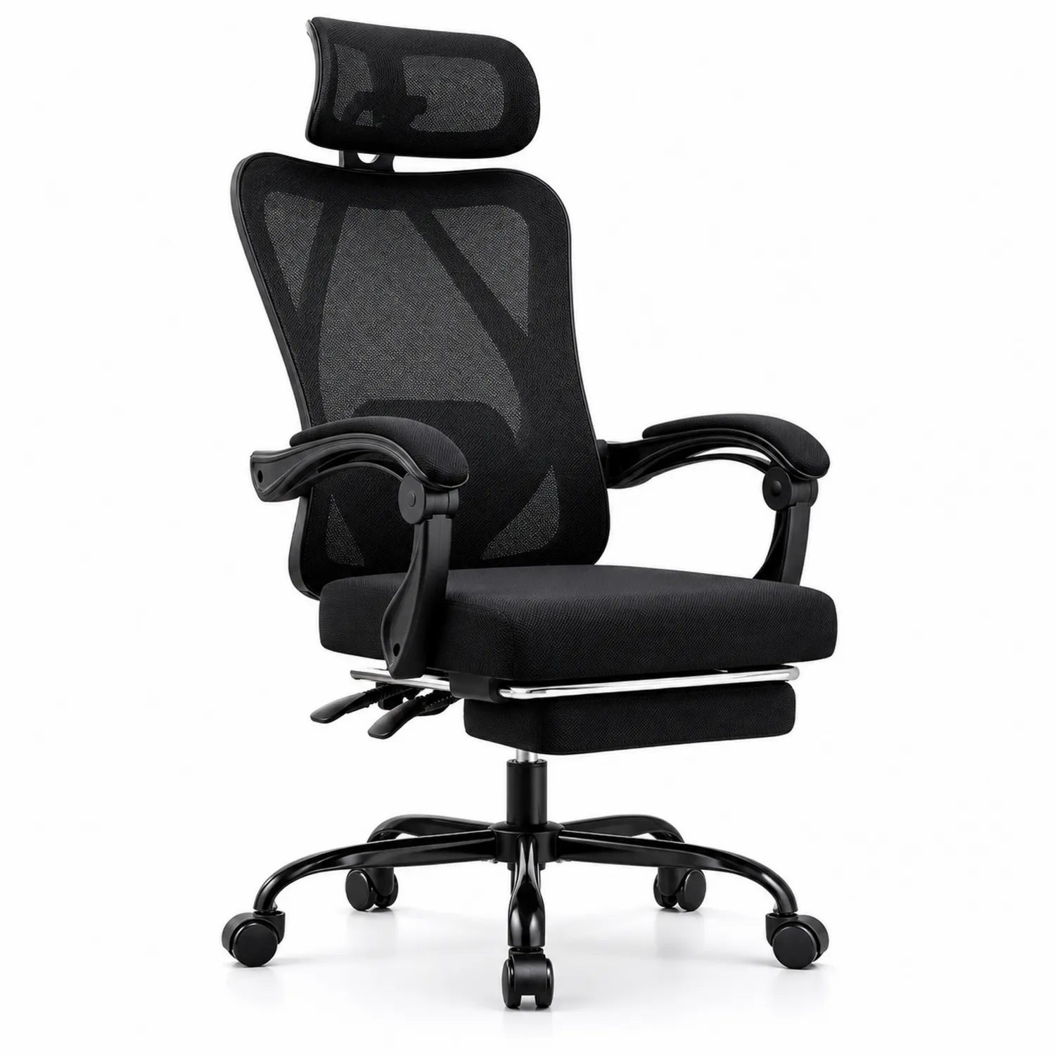 Sedia da ufficio ergonomica in rete con poggiatesta