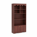 Libreria in Legno MDF con 2 Ante e 4 Ripiani Marrone