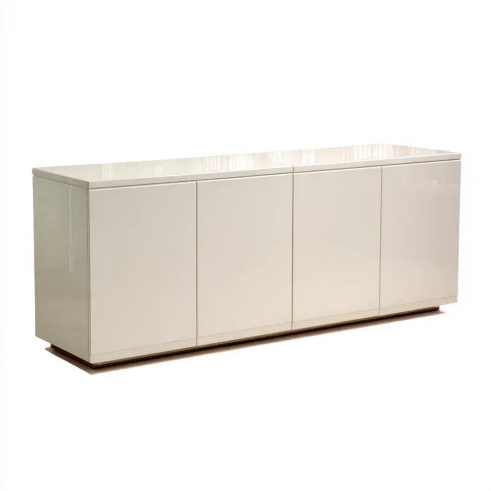 Sideboard High Gloss 200x40x80 cm - White - Contemporary Design